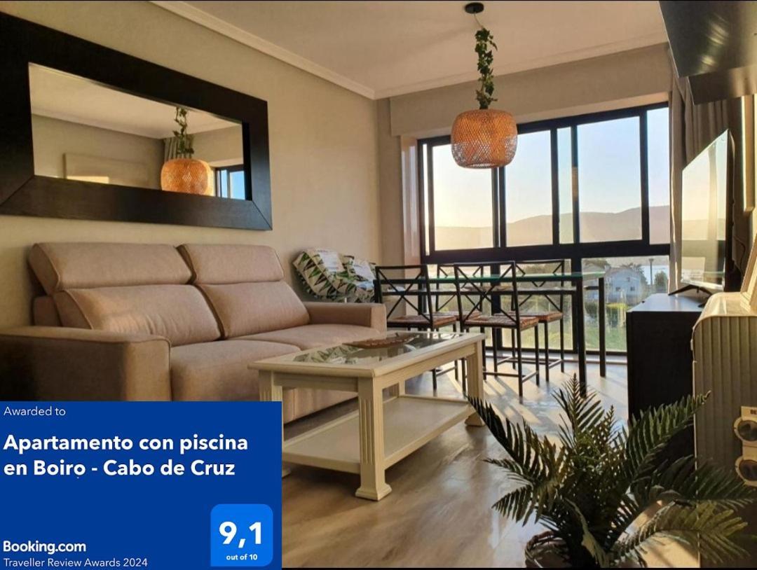 Apartamento con piscina en Boiro - Cabo de Cruz Exterior foto